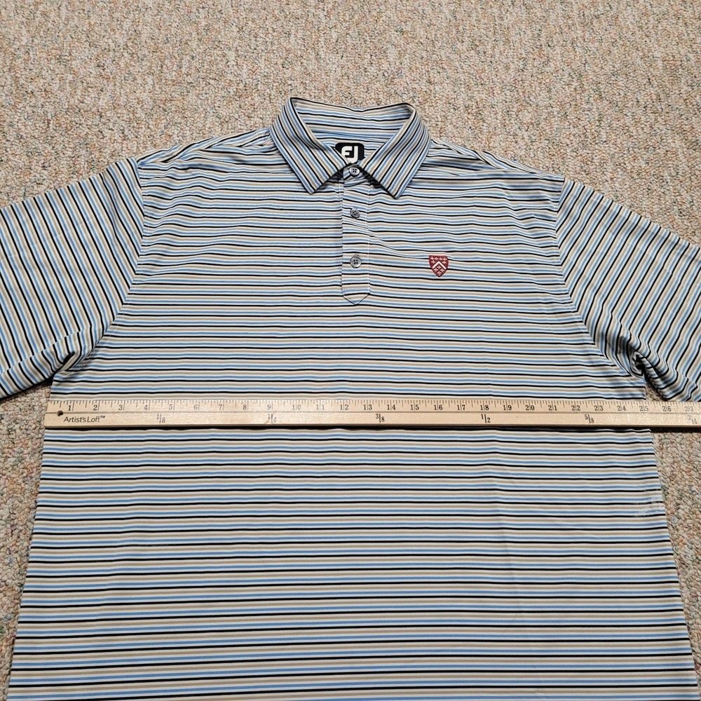 Footjoy Polo Shirt Mens XL Multi Color Striped Golf Performance Stretch Berkley - Picture 11 of 16